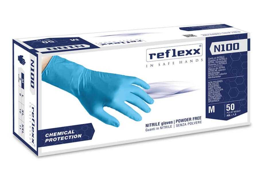 Reflexx N100 nitrile glove